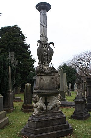 The large and ornate monument to James Leishman, Dean Cemetery