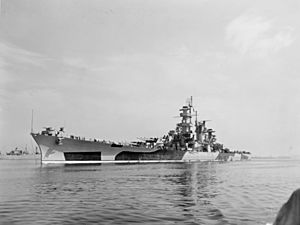 USS Alaska (CB-1) off the Philadelphia Navy Yard on 30 July 1944