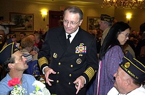 US Navy 061104-N-0000P-003 Joint Chiefs of Staff Vice Chairman, Navy Adm. Edmund Giambastiani speaks with attendees of the Oneida Indian Nation veterans recognition ceremony in Verona, N.Y
