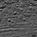 Vesta Craters in various states of degradation