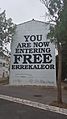 "You are now entering free Errekaleor" murala Errekaleorren