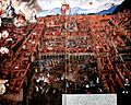 17th century painting of the city of Cusco before the 1650 Earthquake