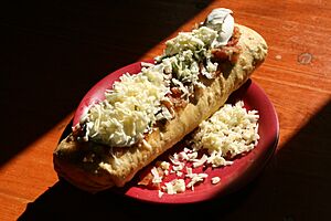 2010-02-14 Giant steak chimichanga at Cosmic Cantina