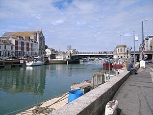 A quiet Weymouth Harbour and town bridge - geograph.org.uk - 885748