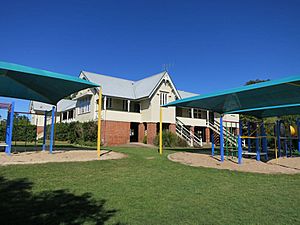Albert State School, rear view with playsheds, 2014