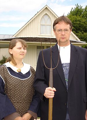 American Gothic house picture taken