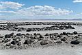 Approaching the the dry Spiral Jetty on June 18th, 2018