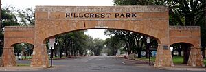 Archway to Hillcrest Park, Clovis, NM