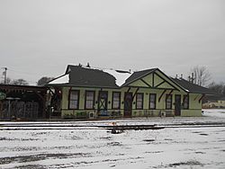 The former Erie Railroad depot in Avon, now a restaurant