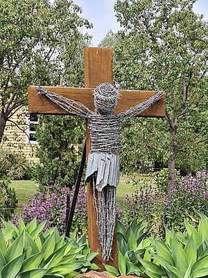 Barbed wire crucifix, Bell, Queensland, Biblical Garden