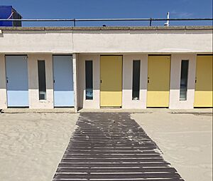 Beach changing rooms in Le Touquet