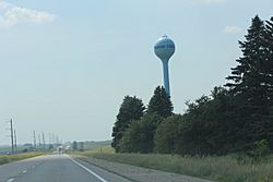 Beaver Creek water tower on I90