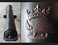 Bronze cannon of Louis XII with emblem 172mm 305cm 1870kg Algiers recovered in 1830