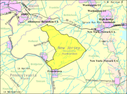 Census Bureau map of Alexandria Township, New Jersey