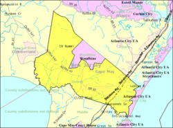 Census Bureau map of Dennis Township, New Jersey