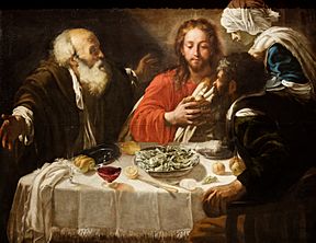 Christ and the Disciples in Emmaus Follower of Caravagio