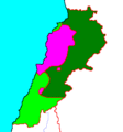 Civil war Lebanon map 1976a
