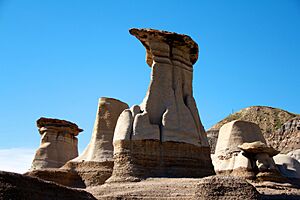 Close up of the Hoodoos at Drumheller