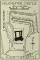 Colchester Castle outworks plan 1916