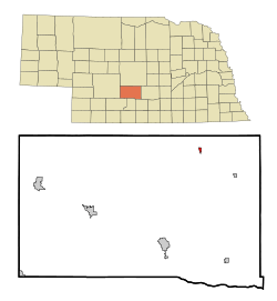 Location of Eddyville, Nebraska