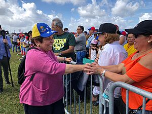Donna Shalala meeting Guaidó supporters in Miami