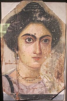 Epoca romana, ritratto femminile del fayum, IV sec dc