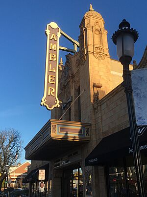 Exterior of Ambler Theater in Ambler Pennsylvania