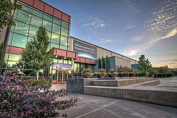 Exterior patio of the National Ignition Facility