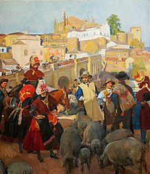 Extremadura, el mercado, por Joaquín Sorolla