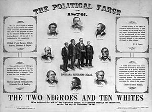 Farce of 1876 poster