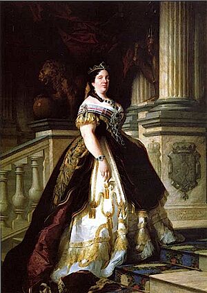 Formal portrait of Queen Isabel II of Spain