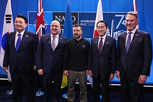 Fumio Kishida attend the IP4-Ukraine Summit during the 2024 NATO summit (2)