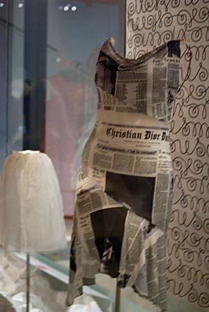 Galliano dior newspaper dress ROM