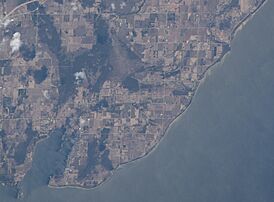 Gardner portion of ISS062-E-151328 - View of Wisconsin (cropped)
