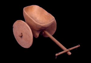 Hand-propelled wheel cart from Indus Valley Civilization