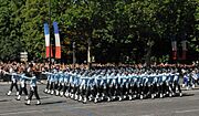 Indian Air Force contingent as a part of the Bastille Day Parade of France, in Paris on July 14, 2009