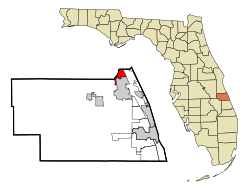 Location in Indian River County and the state of Florida