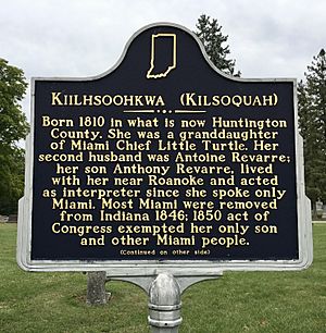 Kilsoquah Historic Sign Roanoke Indiana Glenwood Cemetery 02