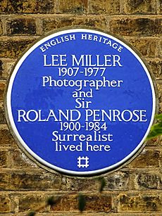 LEE MILLER 1907-1977 Photographer and Sir ROLAND PENROSE 1900-1984 Surrealist lived here