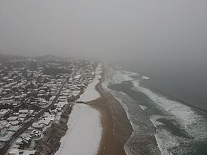 Lincoln City, Oregon Snow