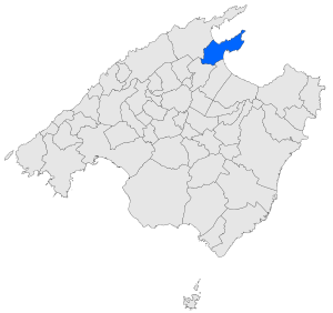 Map of Alcúdia in Mallorca