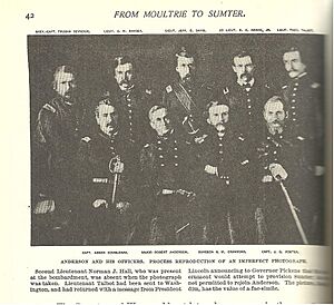 MAjor Robert Anderson and his officers Ft Sumpter South Carolina