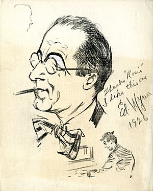 Manuel Rosenberg signed sketch of Ed Wynn