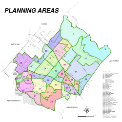 Map of planning areas Irvine CA