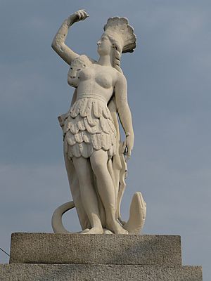Marble statue of Indian queen