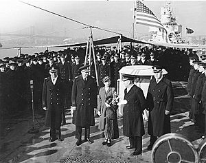 Margaret Mitchell 1941 on USS Atlanta (CL-51)