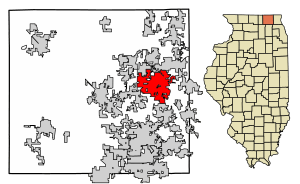 Location of McHenry in McHenry County, Illinois