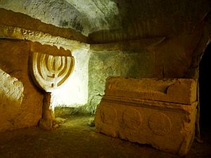 Menorah in the Cave of the Sarcophagi (5)