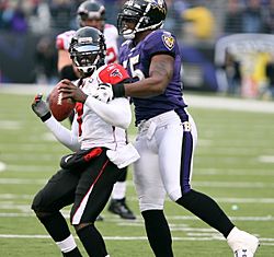 Michael Vick after a play, November 2006