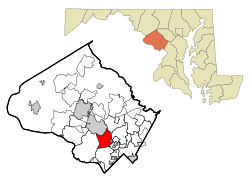 Location of North Bethesda, Maryland